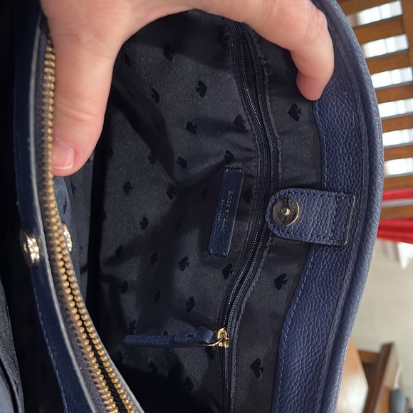 Kate Spade Handbag. Blue and off white stripe, excellent condition! - Picture 7 of 14